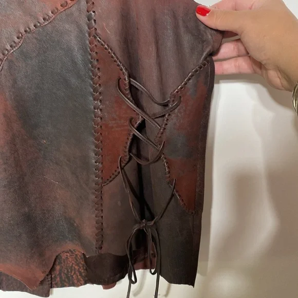 Tribe America Leather Vest in Antique Tan Color - Picture 11 of 15